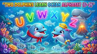 Two Dolphins Learn Ocean Alphabet (U–Z) | ABC Ocean Letter Learning Fun & Nursery Rhyme for Kids 🌊🐬