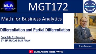 Maths for Business Analytics || Differentiation and Partial Differentiation