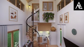 Extraordinary Tiny House with Bedroom Loft Design Idea (3x6.5 Meters Only) Beautiful Tiny House With Bedroom Loft Design Idea 3x6 Meters Only