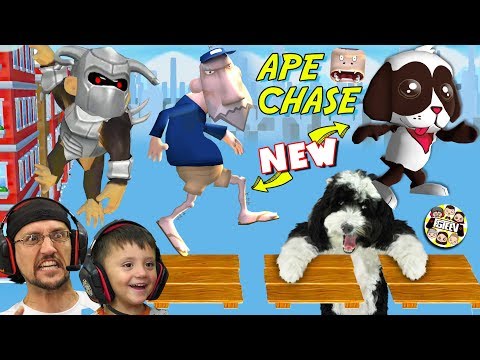 There S An Ape Chasing My Dog Oreo Mailman Postal Jenkins New Fgteev Game News Youtube - dog chase roblox game