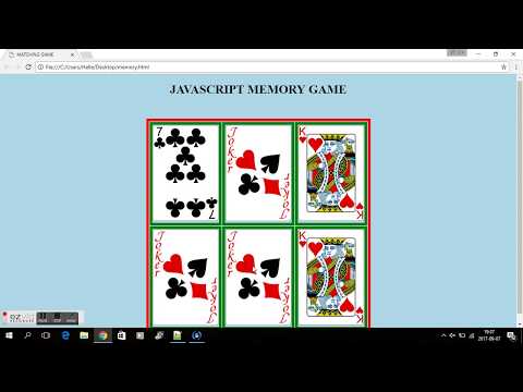 JAVASCRIPT MEMORY GAME