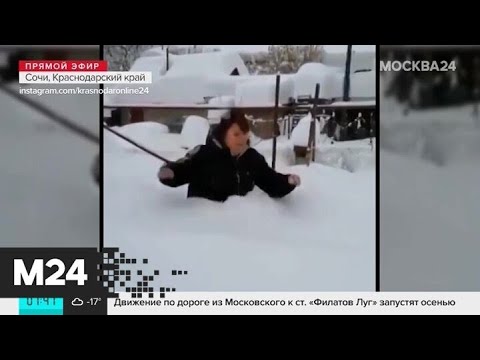 Небывалый снегопад в Сочи. Что о нем говорят местные жители и туристы? - Москва 24