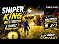 SNIPER ONLY Challenge 😱 3 Match 3 Booyah 🔥 Free Fire Sniper...