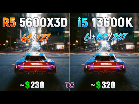 Ryzen 5 5600X3D vs i5 13600K - Test in 10 Games