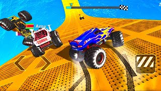 Monster Truck Mega Ramp Impossible Driver - Ultimate Car Stunts GT Racing - Blue Sport Car Ramp screenshot 1