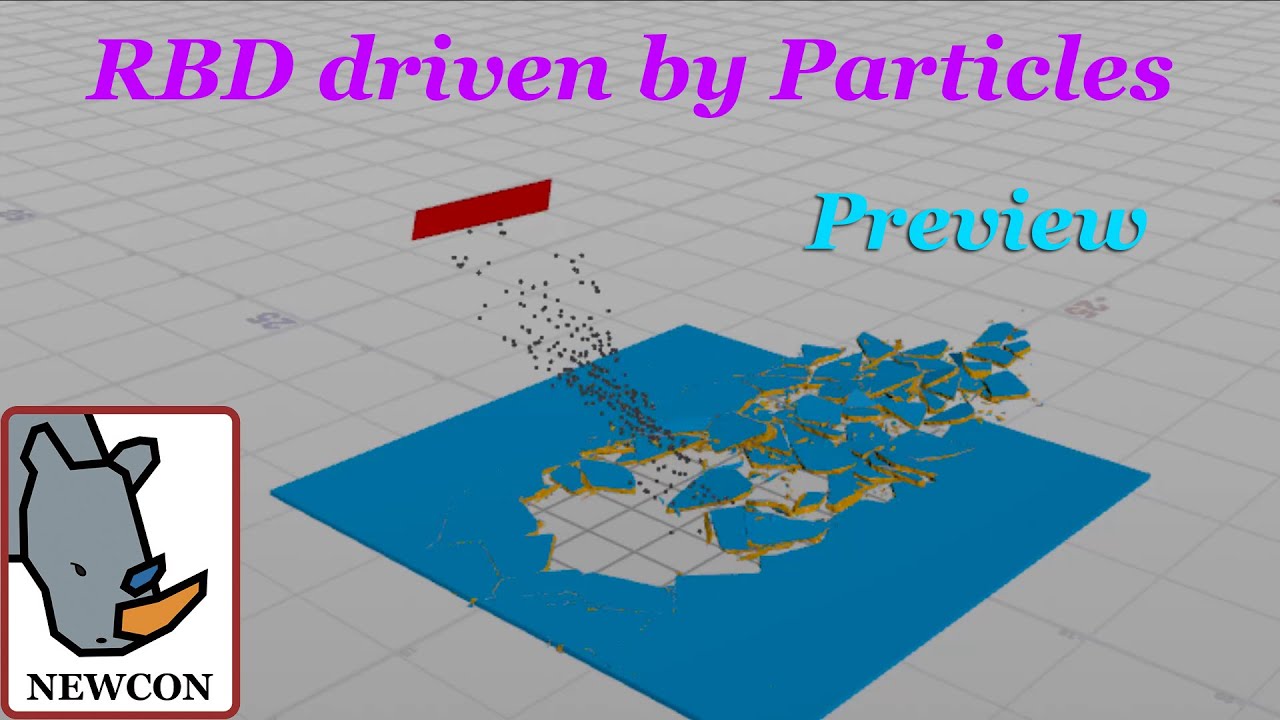 [ 후디니 | 중급 ] RBD driven by Particles in Houdini - Preview - YouTube
