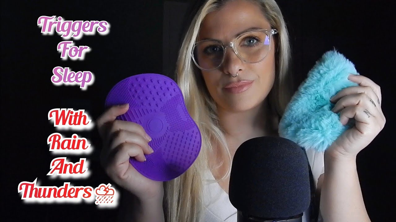 Autumn ASMR 🍁⛈️🧡-  Relaxing Triggers To Sleep - Rain & Thunder Layered Sounds