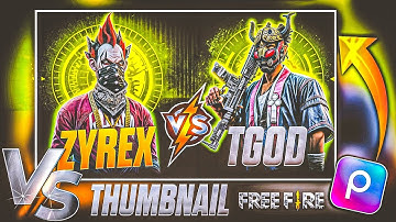How To Make FREE FIRE VS Thumbnail in picsart 🔥 || Free Fire 1v1 Thumbnail