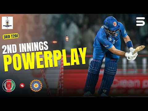 Afg Collapse After Fast Start - Powerplay Highlights | Afg vs Ind | M 3 | T20I Series 2026 | M9N1J
