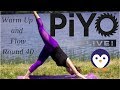 Piyo live round 40 warm up and flow demo get stronger and more flexible without a gym