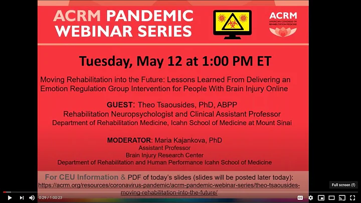 ACRM Pandemic Webinar Ep14: Lessons Learned From D...