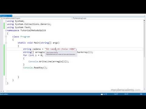 Tutorial C# - Metodo Split