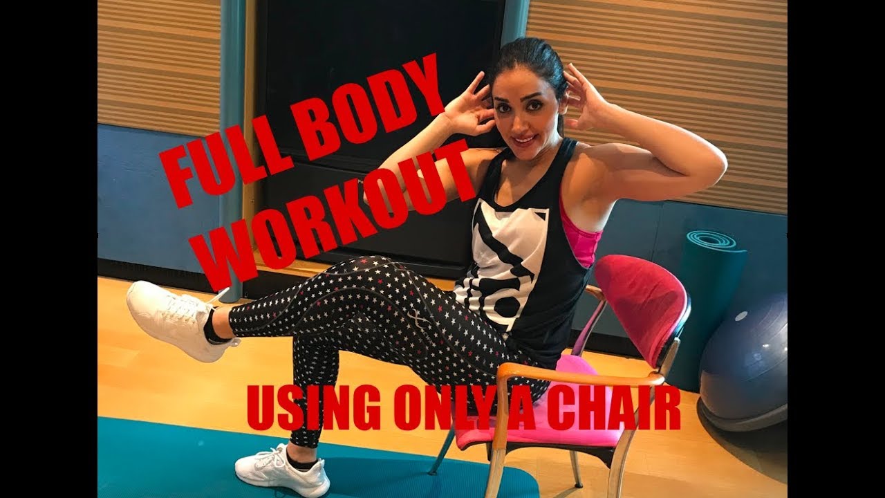 Amazing Full Body Exercises using Chair only تمارين مميزة لكامل الجسم باستعمال الكرسي