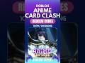 NEW Roblox Anime Card Clash Codes #animecardclash