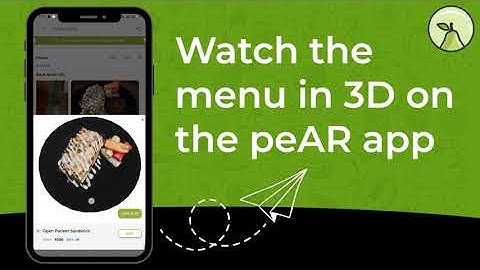 peAR - The AR Menu App promo video