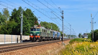 Powolny przelot ET41-186 z transportem ET22-1206 oraz ET22-913.