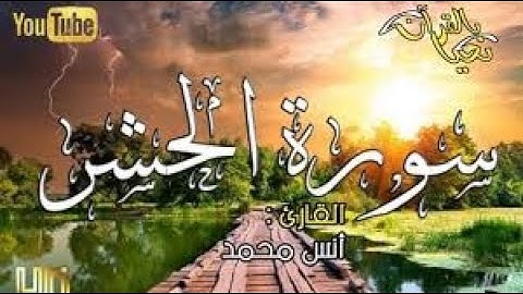 تلاوة تريح القلوب{ سورة الحشر }القارئ أنس محمد