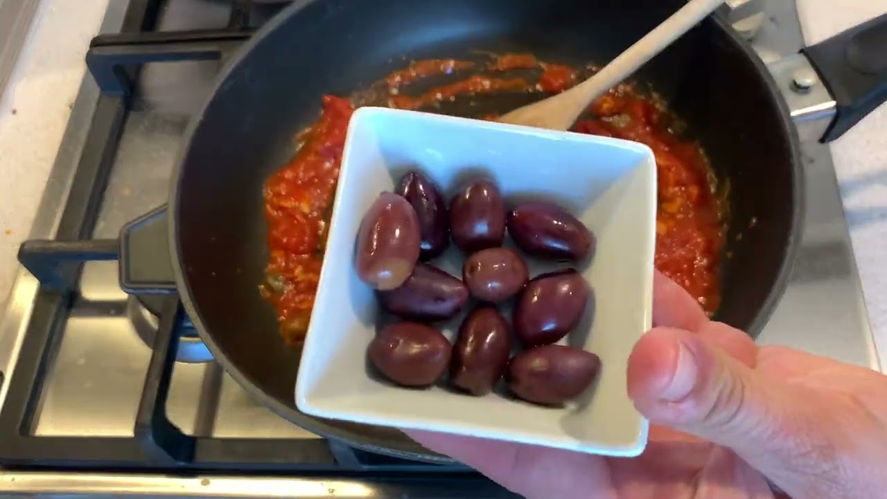 Quick Pasta Tomato & Olive 🍝🇮🇹