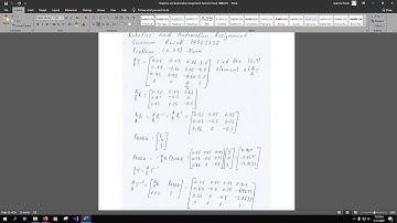 Robotics and Automation tutorial solution 2.37 Problem 2.37 Given A transformed of B. Find the (2,4)