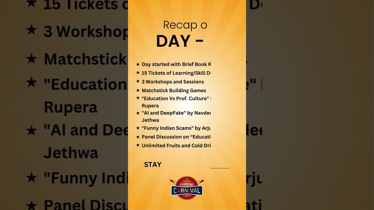 NITSAN Coding Carnival 2023 | Day 2 Highlights