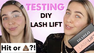 TESTING DIY LASH LIFT KIT How to lift lashes at home diablo eyelash perm kit