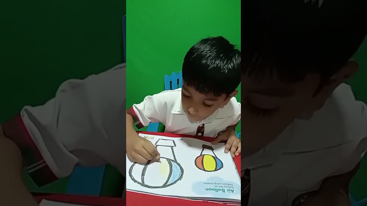 Zeeshan | Colouring Practice | Rise Play School Kakinada.
