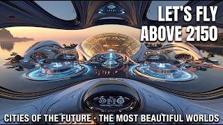 Flying Over the Most Beautiful Future Cities 2150 | Dreamy Mystery Trance | 4K Sci-Fi Ambient