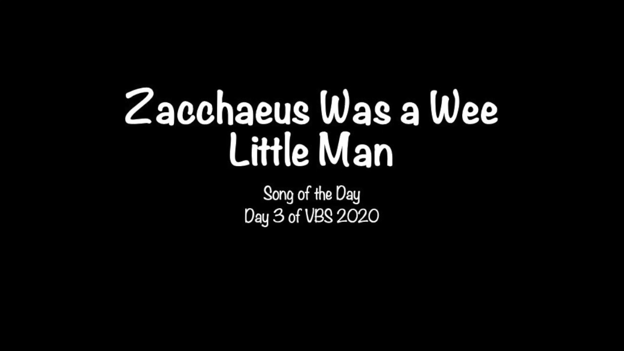 Zacchaeus Was a Wee Little Man (Day 3 Song with Lyrics) VBS 2020