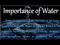 Importance of water essay in English 2025 importance of water speech in english