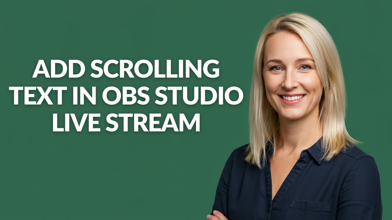 ADD SCROLLING TEXT IN OBS STUDIO LIVE STREAM - Julia'sTutorials - YouTube