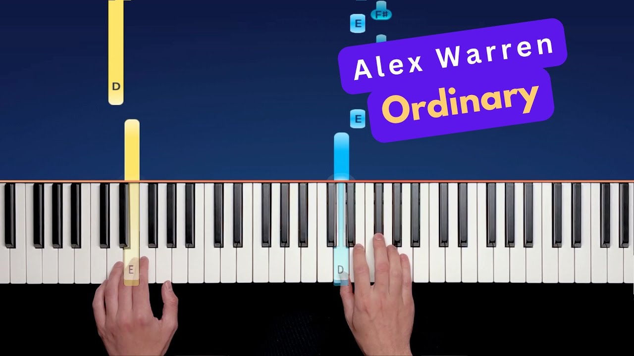Stratton Warren Tutorial Alex Warren - Ordinary - Easy Piano Tutorial - YouTube