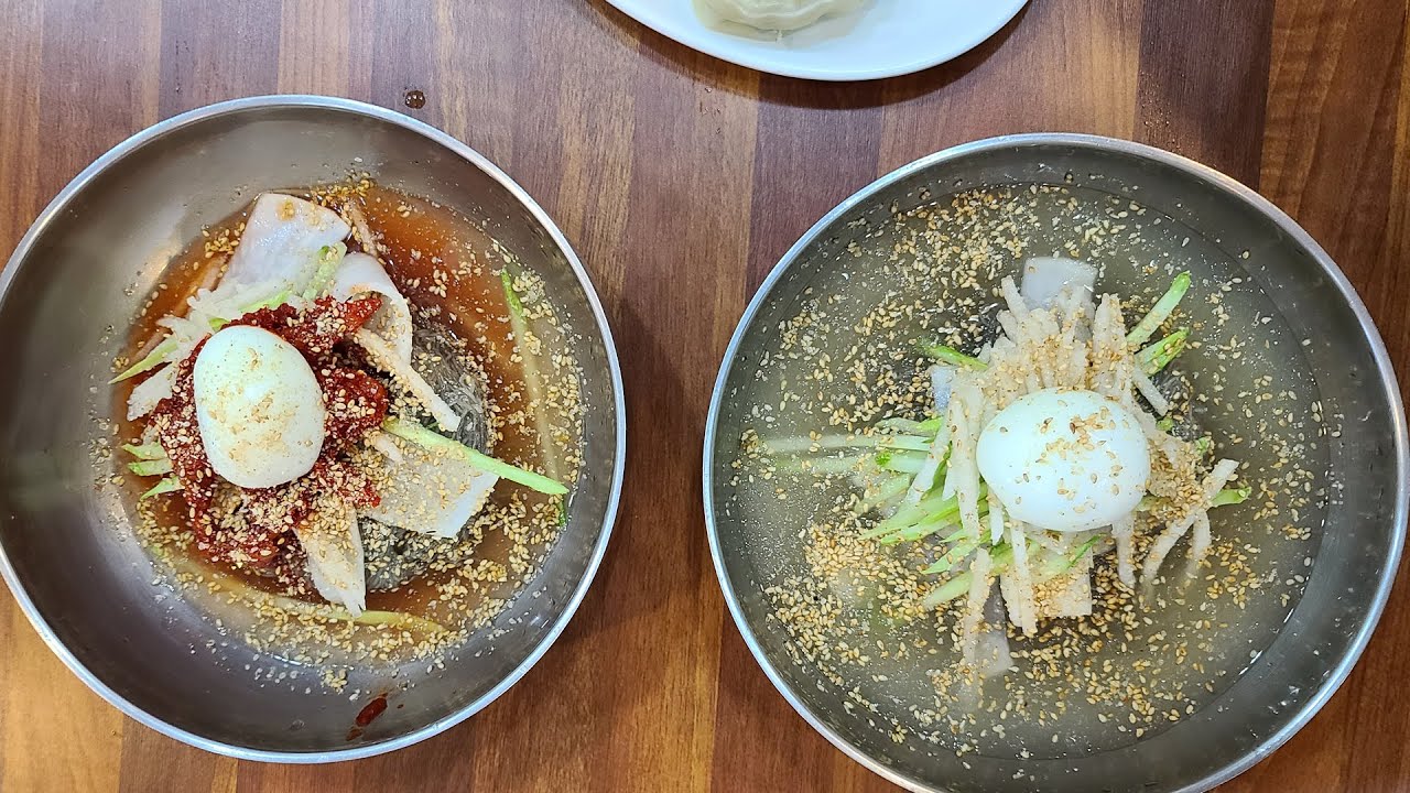 코다리 냉면과 왕만두를 먹어보장( Cold Pollack Noodles,king dumpling)(B.M Vlog) YouTube