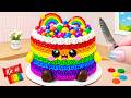 Kawaii Rainbow Cake with Candy Balls 🍬 DIY Rainbow Jelly Cake ✨ Creative Cakes Corner