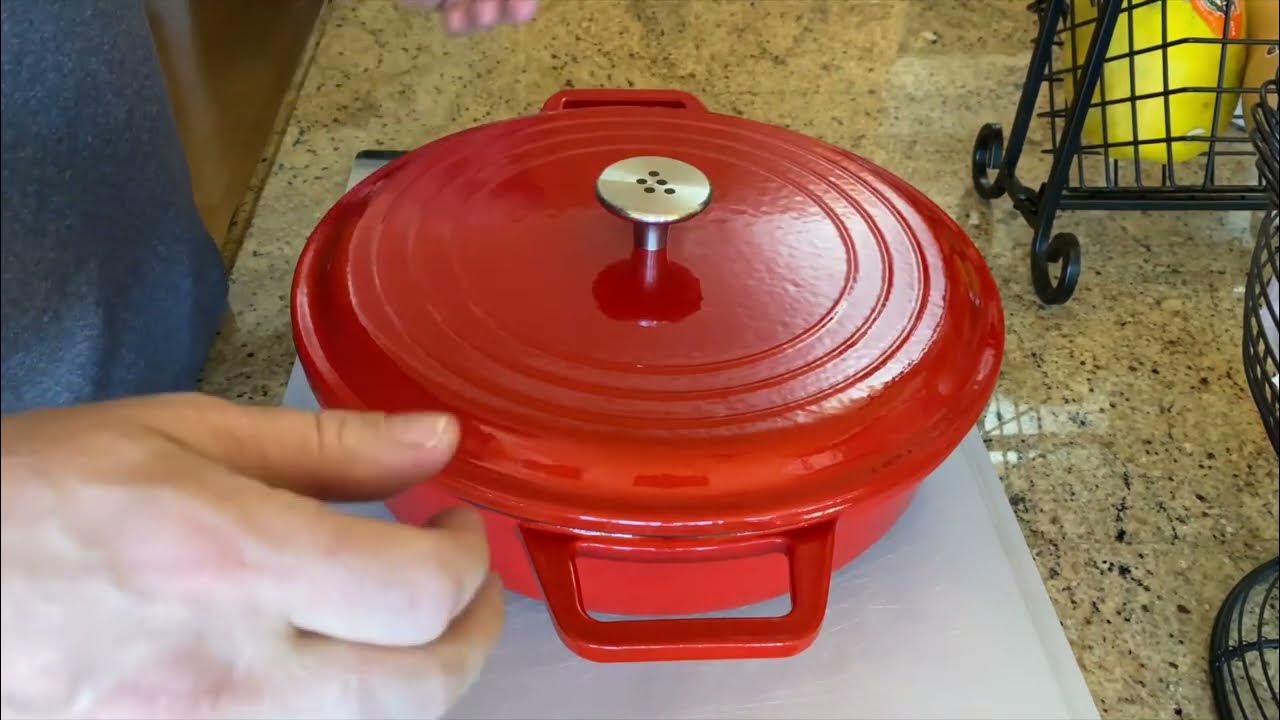 Misen Enameled Cast Iron Braiser Pan Cast Iron Pot Review, Excellent