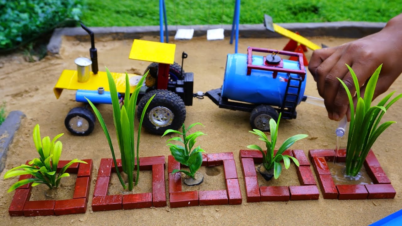diy tractor machine mini plough science project || mini tractor wala ...