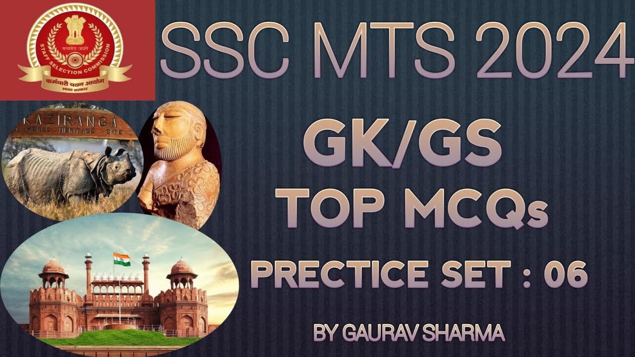 SSC MTS 2024 GK GS CLASSES | SSC MTS GK GS PRACTICE SET - 06 | SSC MTS ...