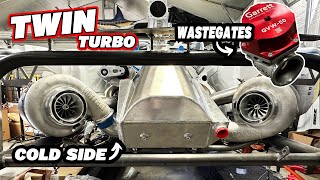 Salty Camaro Twin Turbo Kit Build Part 3 - Cold Side And Wastegates!