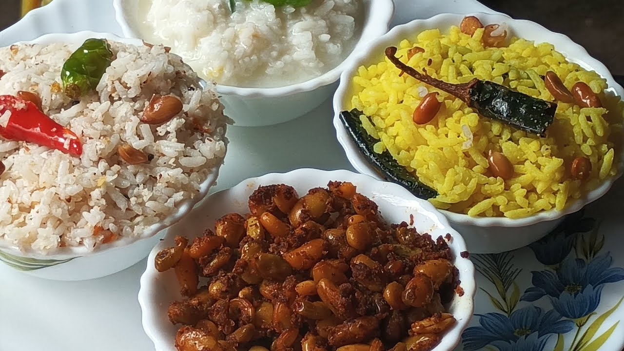 தேங்காய் சாதம்/மொச்சை காய் வறுவல்/coconut rice/ mochaifry