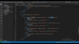 w3schools mobile navbar menu using html css and Javascript