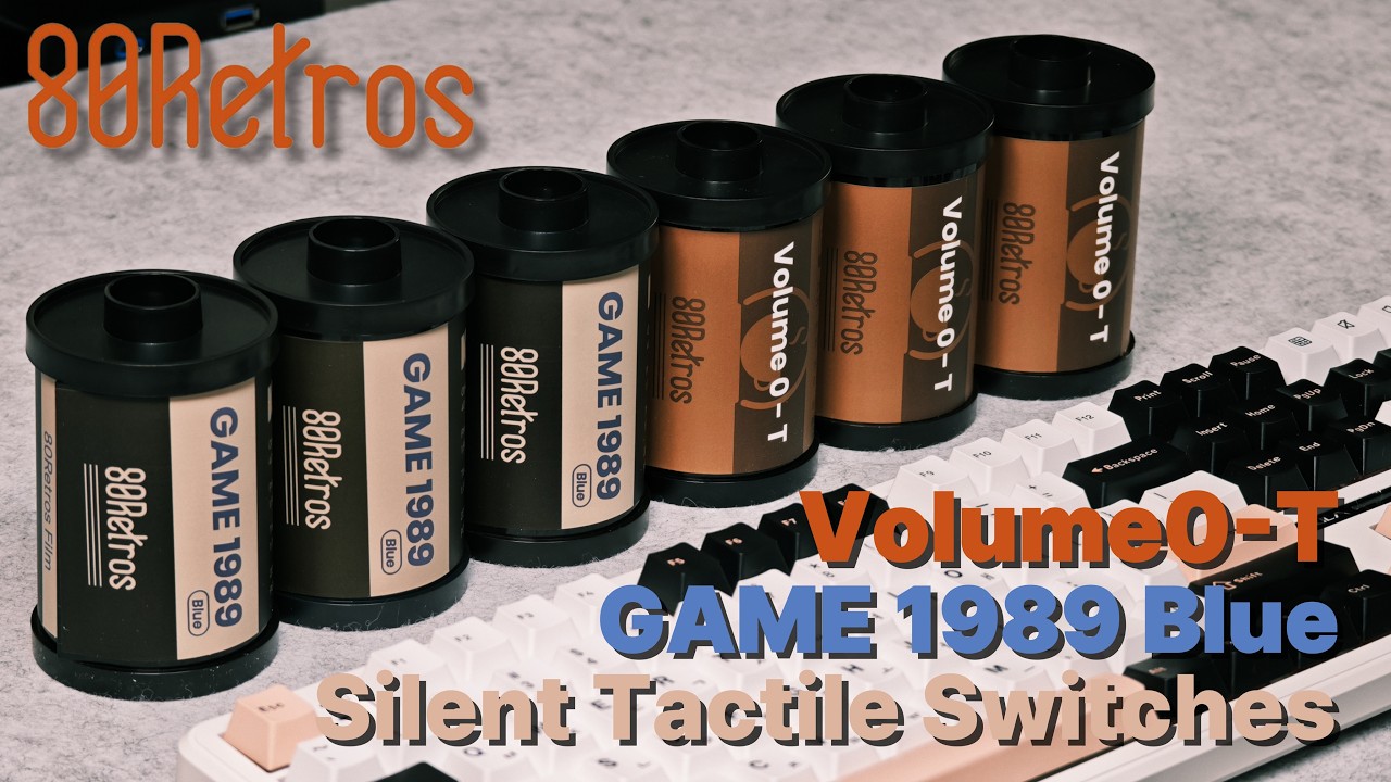 [🎁구독자이벤트] 이렇게 예쁜 키보드 스위치라니 I 펀키스 국내정발 80Retros Volume0-T / GAME 1989 Blue 저소음 반저소음 택타일 스위치 @Funkeys​