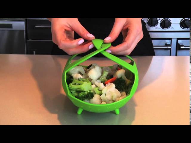 Instant Pot Green Silicone Steamer Basket with Interlocking