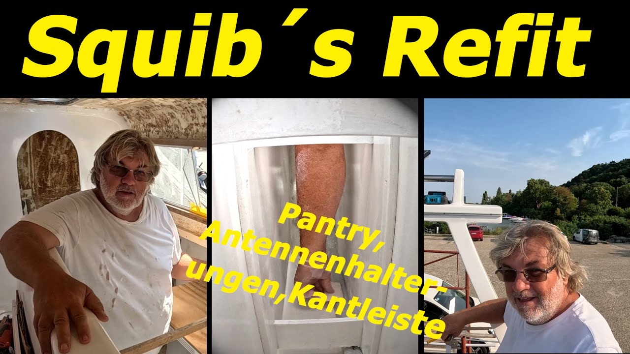 ⁣Squib´s Refit - Antennenhalterungen Heckträger  - Elektroschläuche - Kantleiste Pantry /107
