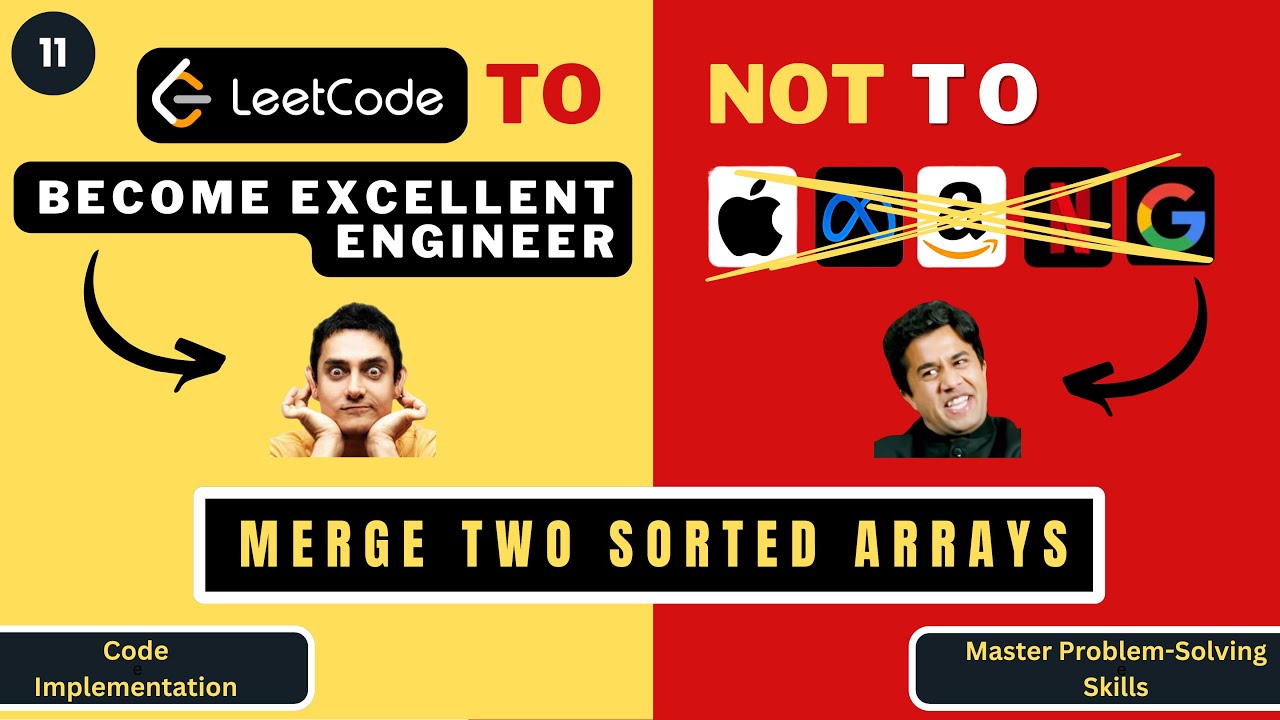 Merge Two Sorted Arrays | Code Implementation | Progression90 - YouTube