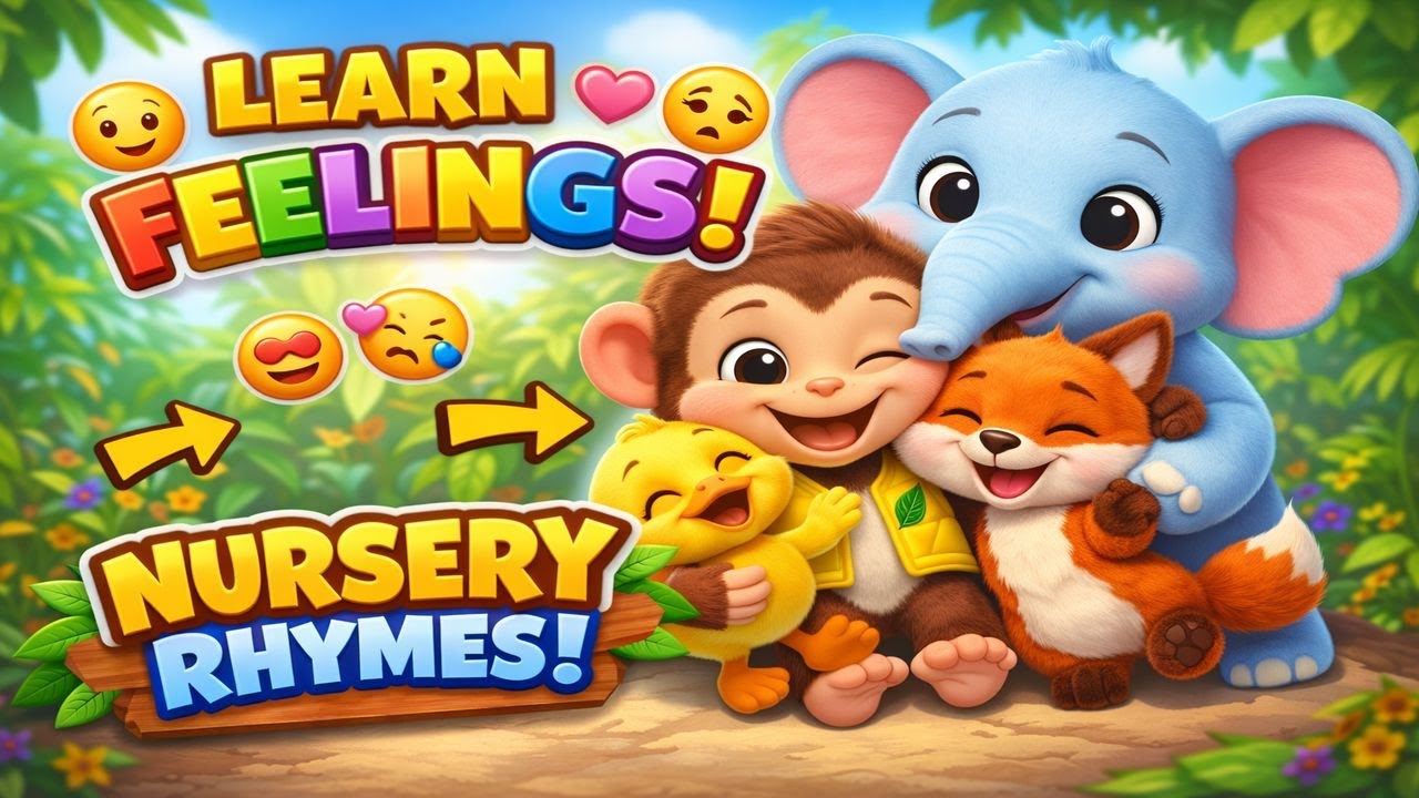 Nursery Rhymes for Kids 🎵 | Jungle Learning Fun with Animals 🐵🦊 | HappyToon Kids
