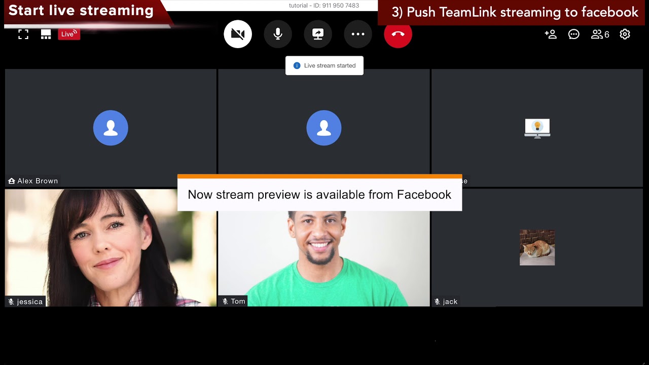 How to live stream TeamLink meetings on Facebook