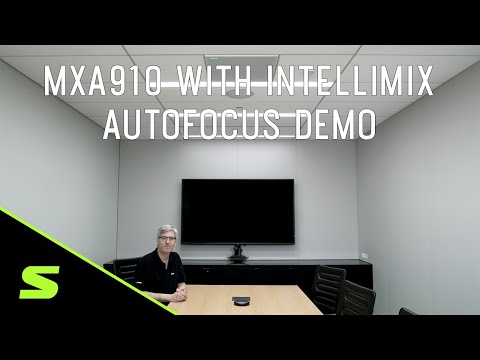 Shure MXA910 With IntelliMix Ceiling Array Microphone – Autofocus Demo