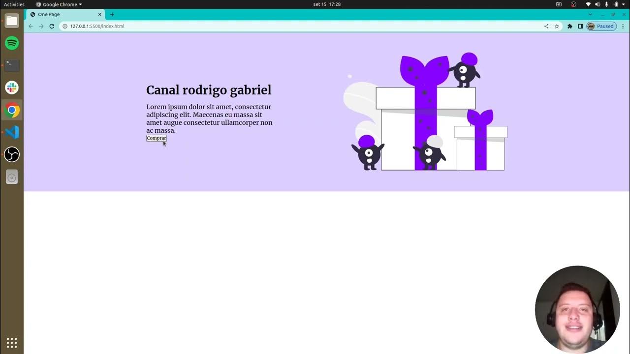 001 - HTML+ CSS - Onepage - PARTE 3 - YouTube