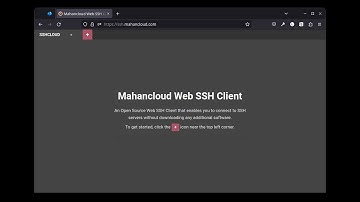 SSHCLOUD - Mahancloud Web SSH Client