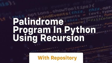 palindrome program in python using recursion