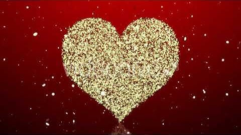 Sparkling Heart Loop Background